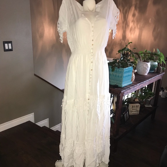 jaase white maxi dress